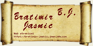 Bratimir Jasnić vizit kartica